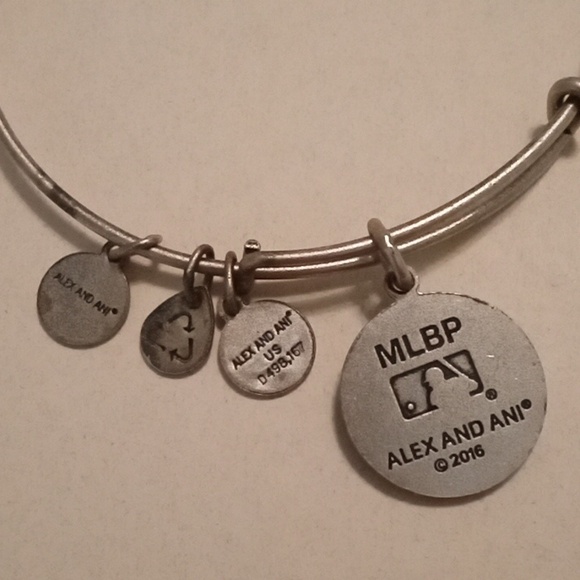 #1038. Alex And Ani Silver Toned Cubs Charm Bracelet - Picture 4 of 4